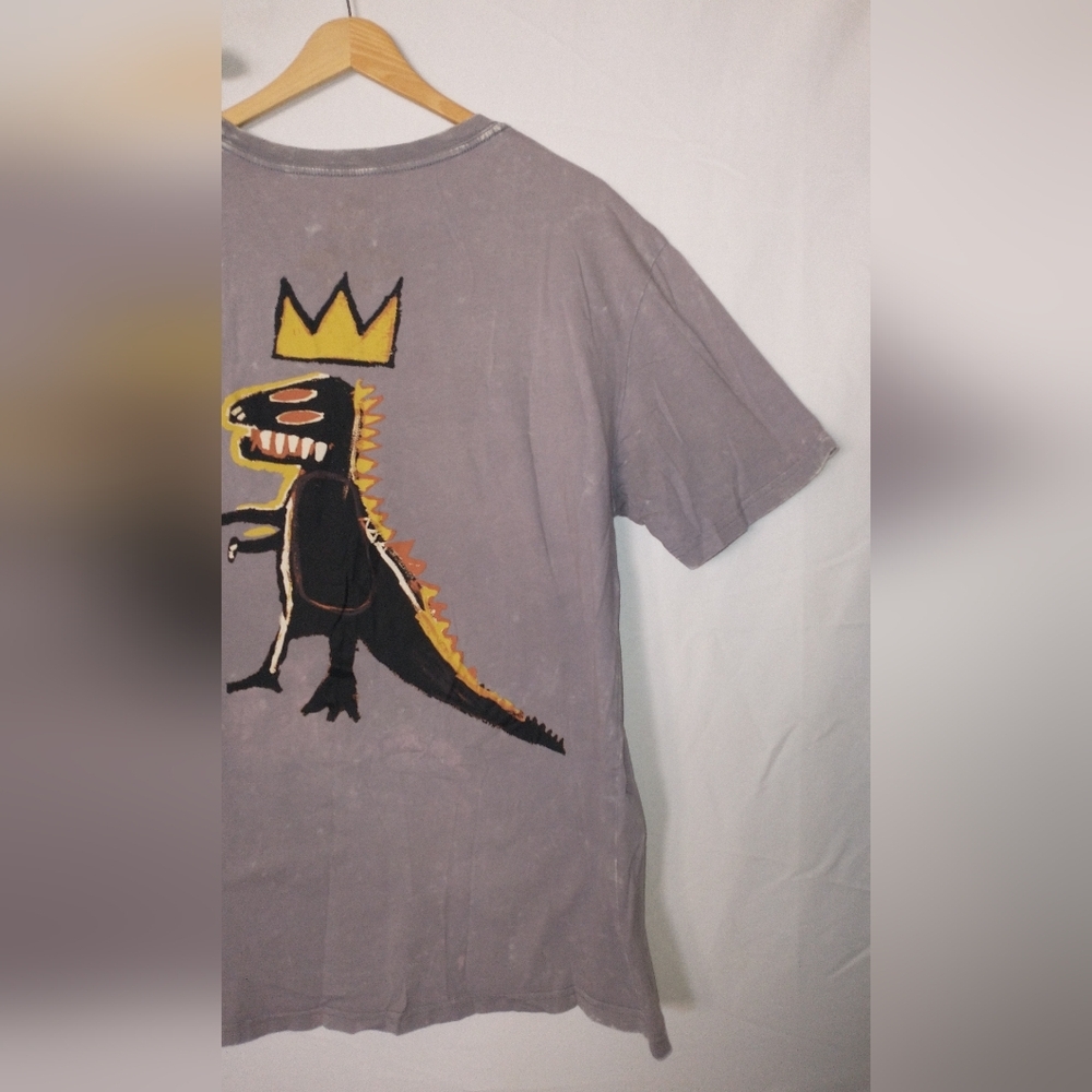 Jean Michael Basquiat Andy Warhol Gray Purple T-Shirt Large - Picture 9 of 10